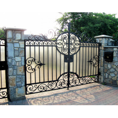 Ворота кованые с поликарбонатом черные Legran Пологи