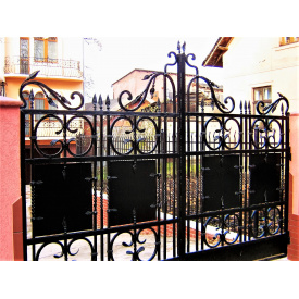 Ворота ковані комбіновані чорні Legran