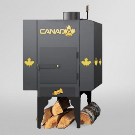 Піч дров`яна Canada з теплоаккумулятором і захисним декоративним кожухом