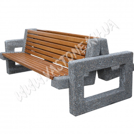 Лавочка двухсторонняя Твинс Мрамор серый