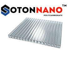Стільниковий полікарбонат ТМ SOTON NANO 4х2100х6000 мм прозорий