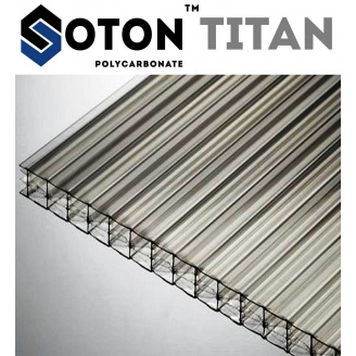 Стільниковий полікарбонат ТМ SOTON TITAN 10х2100х6000 мм прозорий
