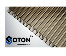  Стільниковий полікарбонат ТМ SOTON 10х2100х6000 мм бронзовий