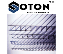Стільниковий полікарбонат ТМ SOTON 4х2100х6000 мм прозорий