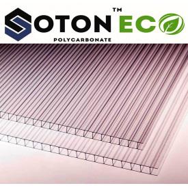 Стільниковий полікарбонат ТМ SOTON ECO 6х2100х6000 мм прозорий