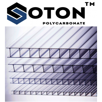 Стільниковий полікарбонат ТМ SOTON 4х2100х6000 мм прозорий