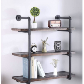 Полки навесные из труб GoodsMetall в стиле LOFT 650х650х200 ПТ2