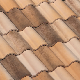 Керамическая черепица Monier Милан Белый с Патиной