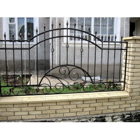 Кованый забор Пв0011 с пиками Legran