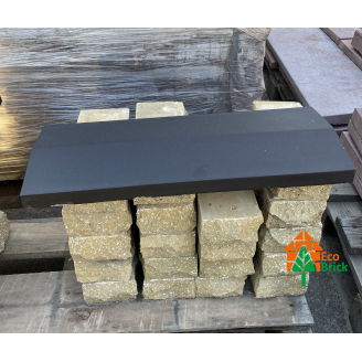 Коник для забору бетонний 360х680 мм чорний