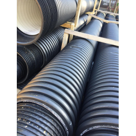Труба дренажна гофрована SN8 400x6000 мм TehnoWorld зливова гнучка двошарова труба для каналізації