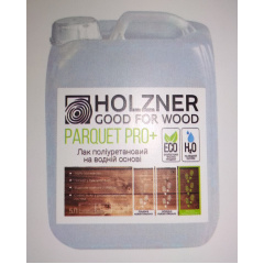 Лак полиуретановый на водной основе Holzner Parquet PRO Plus 5л Смела