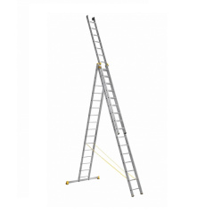 Лестница алюминиевая трехсекционная универсальная 3 х 16 ступеней (профессиональная) Луцьк