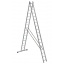 Лестница алюминиевая двухсекционная универсальная (усиленная) 2 х 17 ступеней Львов