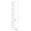 Алюминиевая односекционная приставная усиленная лестница на 16 ступеней (полупрофессиональная) Ровно