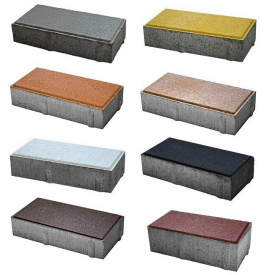 Тротуарная плитка горчичная кирпичик 200х100х6