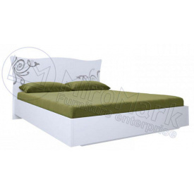Ліжко Богема 160 з підйомним механізмом білий глянець Миро-Марк
