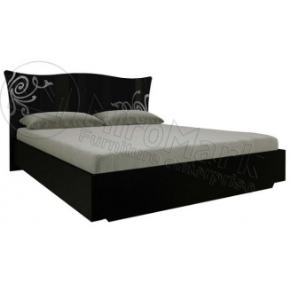 Кровать Богема 160 с подъемным механизмом черный глянец Миро-Марк