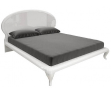 Кровать двухспальная Империя 160 белый глянец с каркасом Миро-Марк