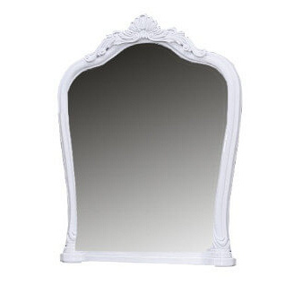 Зеркало Луиза с короной белый глянец Миро-Марк