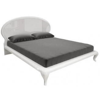 Кровать двухспальная Империя 160 белый глянец с каркасом Миро-Марк
