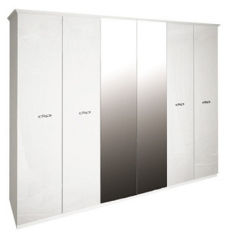 Шкаф Прованс 6Д белый глянец Миро-Марк