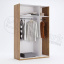 Шкаф Прованс 3Д с зеркалом белый глянец Миро-Марк Кропивницкий