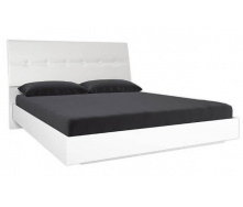 Ліжко Рома 160 м`яка спинка білий глянець без каркаса Миро-Марк
