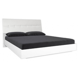 Ліжко Рома 180 м`яка спинка білий глянець без каркаса Миро-Марк