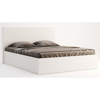 Ліжко двоспальне Фемелі 180 з підйомним механізмом білий глянець з каркасом Миро-Марк