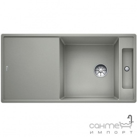 Кухонная мойка на полторы чаши с сушкой+доска ясень Blanco Axia III XL 6 S-F Silgranit 523520 антрацит