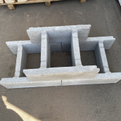 Блок бетонний для опалубки 190х390х500
