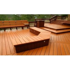 Терасна дошка двостороння ДПК POLYMER&WOOD PREMIUM Дуб дерево-полімерна композитна дошка для тераси, балкона, вулиці коричнева Запоріжжя