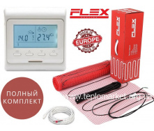 Кабельный мат Flex EHM 15м²/2625Вт/ 175Вт/м² тепла підлога електрична під плитку з програмованим терморегулятором E51