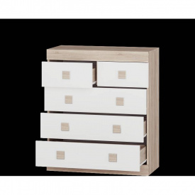 Комод для вещей Соната 3 Сонома + белый (Son-1)