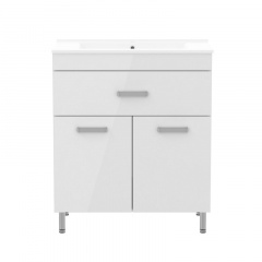 VELUM комплект мебели 70см, белый: тумба напольная, 1 ящик, 2 дверцы + умывальник накладной арт RZJ710 Житомир