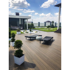 Террасная доска двухсторонняя ДПК Легро LEGRO ULTRA NATURALE TEAK дерево-полимерная композитная доска искусственная для террасы, дорожек коричневая Ровно