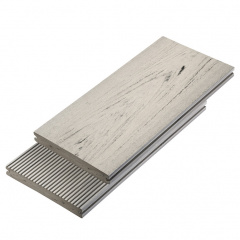 Террасная доска двухсторонняя ДПК Брюгган BRUGGAN MULTICOLOR SMOKE WHITE дерево-полимерная композитная доска искусственная для террасы белая Черновцы