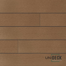 Терасна дошка двостороння ДПК Унідек UNIDECK CEDAR дерево-полімерна композитна дошка декінг для вулиці, балкона, басейну коричнева