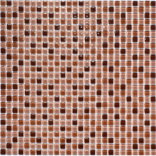 Мозаика стеклянная Kotto Keramika GM 410004 C3 Brown D/Brown M/Brown W 300х300 мм