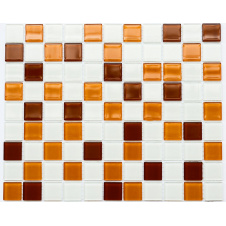 Мозаика стеклянная Kotto Keramika GM 4013 C3 Honey D/Honey M/White 300х300 мм