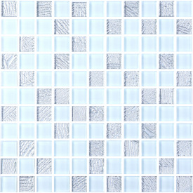 Мозаика стеклянная Kotto Keramika GM 8015 C2 Silver S5/White 300х300 мм