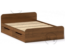 Ліжко з ящиками Віола 140х200 горіх Компаніт