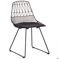 Металевий стілець AMF Tiko чорний з подушечкою Запоріжжя