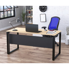 Письмовий стіл офісний Loft-design G-160-16 з царгою стільниця 1600х700 мм дуб-борас