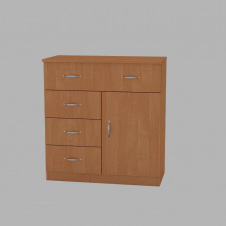 Комод Компанит Комод-1-3-1 800x850x390 ольха