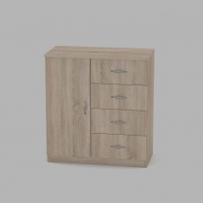 Комод Компанит Комод-4+1А 780x849x390 дуб Сонома