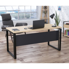 Письменный стол Loft-design G-160-32 с царгой прямоугольная столешница 1600х700 мм дуб-борас