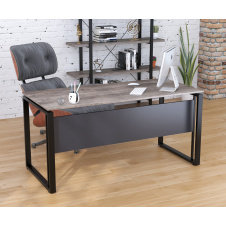 Письмовий стіл офісний Loft-design G-160-16 мм стільниця 1600х700 мм дуб-палену