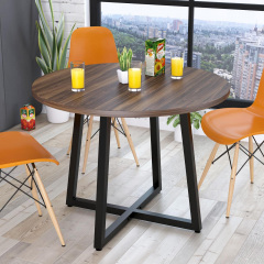 Кухоний стіл Loft-design Бланк D-100 см стільниця дсп горіх-модена Васильків